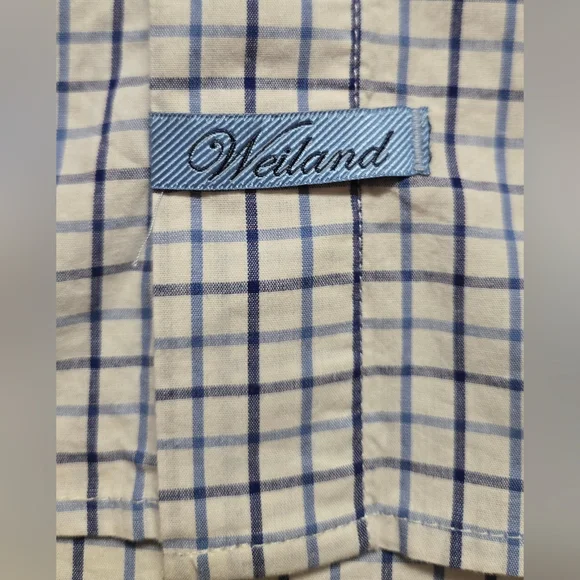 English Laundry Christopher Wicks Embroidered Button Shirt Men Size M Flip Cuff